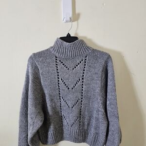 H&M Charcoal Knit Turtleneck Sweater